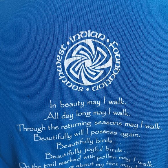 XL Vintage Sweatshirt Southwest Indian Foundation Navajo Prayer Hanes 1990's USA - Picture 5 of 8